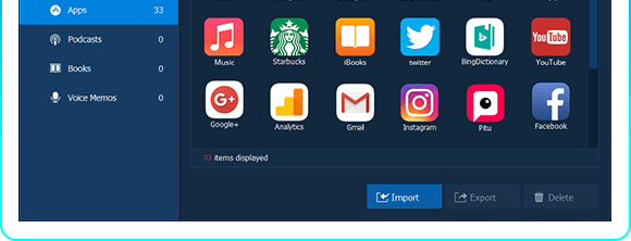 Manage iPhone apps on IOTransfer